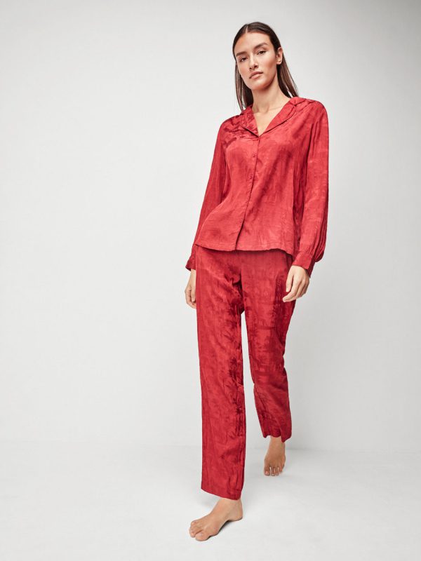 Pijama camisero tacto de seda Gisela