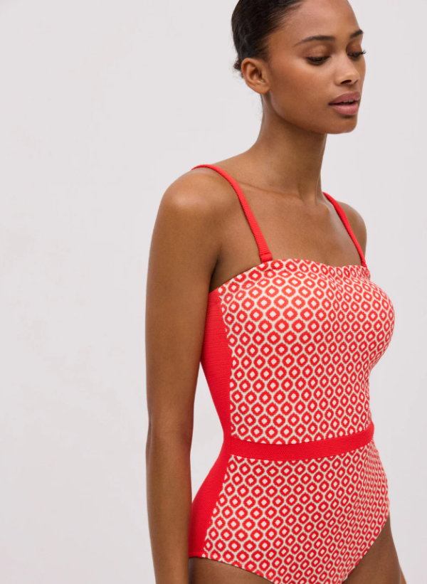 Bañador bandeau estampado piqué Ysabel Mora - Image 3