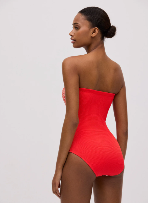 Bañador bandeau estampado piqué Ysabel Mora - Image 2