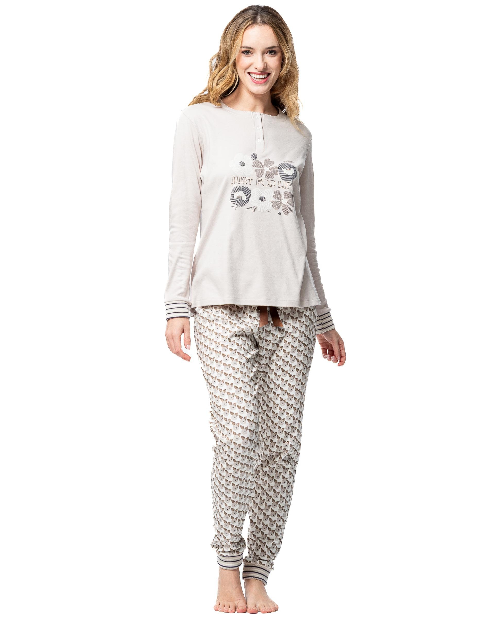 Pijama de mujer estampado algodón