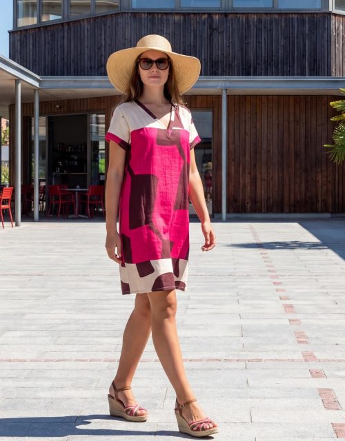 Vestido manga corta Egatex