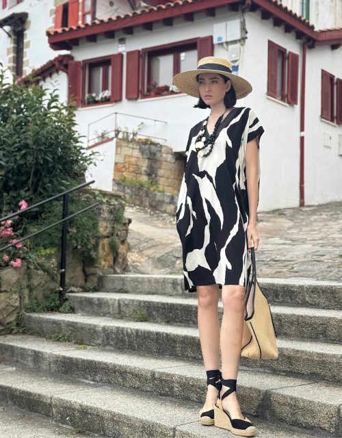 Vestido manga corta Egatex
