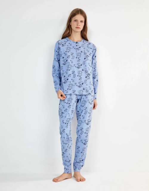 Pijama largo estampado Snoopy Gisela