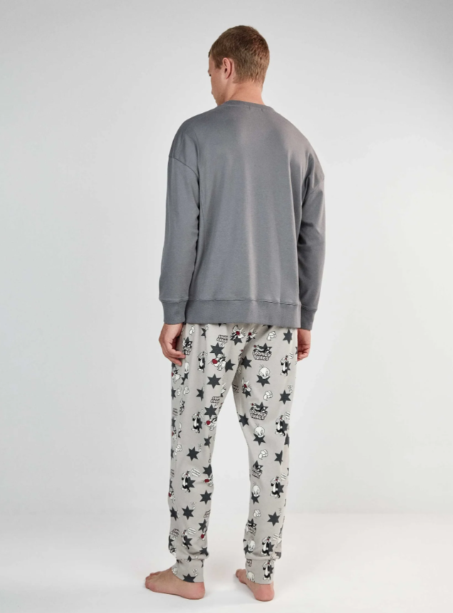 Pijama gris hombre Looney Tunes de Silvester Gisela - Imagen 3